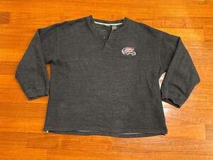 Vintage Pro Edge Chevrolet Racing Embroidered Waffle Knit Henley Long Sleeve XL